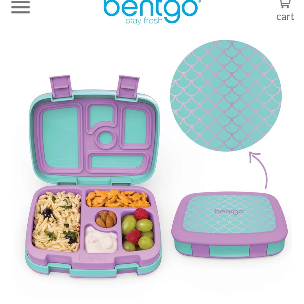 Bentgo kids lunch box purple teal mermaid scales